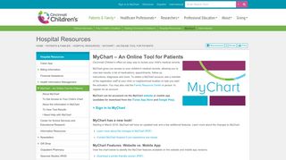 
                            2. MyChart | Information and Link to Sign In - Cincinnati ... - Mychart Portal Cincinnati Children's