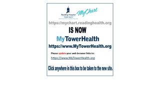 
                            3. MyChart Is now MyTowerHealth.org - My Chart Reading Hospital Portal Page