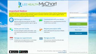 
                            6. MyChart - Login Page - Lee Health - Lee Memorial Employee Portal