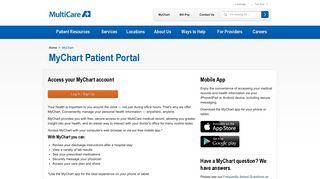 
                            2. MyChart | MultiCare - Multicare Portal