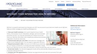 
MyChart: Your Interactive Health Record - The Polyclinic  
