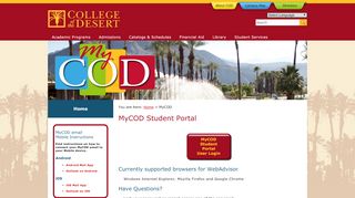 
                            6. MyCOD - College of the Desert - Cod Portal