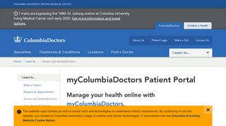 myColumbiaDoctors Patient Portal | ColumbiaDoctors - Cumc Student Health Portal