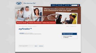 
                            8. myFirstAm™ - First American Title Insurance - Resource ... - First American Title Portal