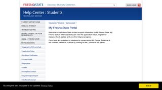 
                            3. MyFresnoState - Fresno State Portal Help