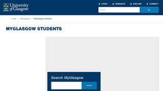 
                            1. MyGlasgow - MyGlasgow Students - University of Glasgow - Sharepoint Portal Glasgow