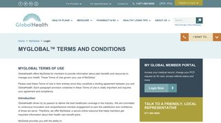 
                            5. MyGlobal™ Member Portal - Global Health - Global Care Insurance Provider Portal