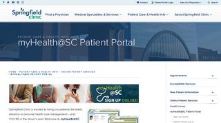 
                            6. myHealth@SC Patient Portal - Springfield Clinic - Springfield Medical Patient Portal
