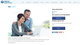 MyHealth at the Lutheran Health Network - Kch Patient Portal