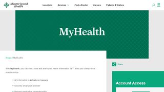 
                            1. MyHealth | Lafayette General Health - Lafayette General Patient Portal