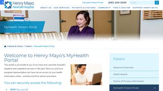
                            7. MyHealth Patient Portal - Henry Mayo Newhall Hospital - Mayo Online Patient Portal Portal