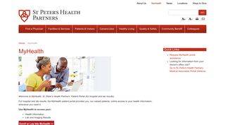 
                            3. MyHealth - St. Peter's Health Partners (for hospital & lab results) - Cohoes Family Care Patient Portal