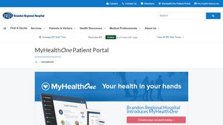 
                            1. MyHealthONE Patient Portal | Brandon Regional Hospital - Brandonhospital Com Patient Portal