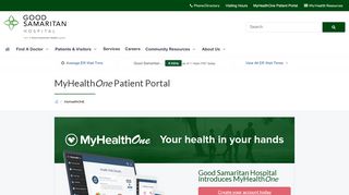 
                            6. MyHealthONE Patient Portal | Good Samaritan Hospital - Gsh Patient Portal