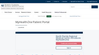 
                            1. MyHealthONE Patient Portal | North Florida Regional Medical Center ... - North Florida Regional Medical Center Patient Portal