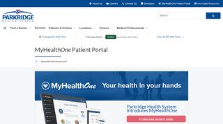 
                            1. MyHealthONE Patient Portal | Parkridge Health System - Parkridge Patient Portal