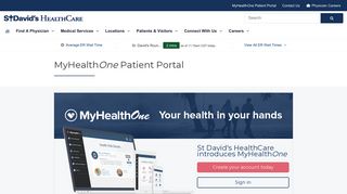 
                            5. MyHealthONE Patient Portal | St. David's HealthCare - South Austin Medical Clinic Patient Portal