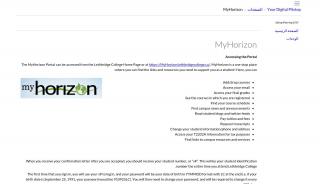 
                            8. MyHorizon: Your Digital Pitstop - Canvas - My Horizon Portal