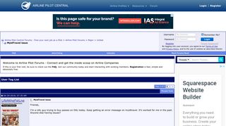 
                            3. MyidTravel issue - Airline Pilot Central Forums - Myidtravel Portal Problems
