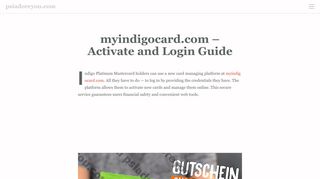 
                            9. myindigocard.com - activate and login guide - PSIAdoreYou.com - Myindigocard Portal