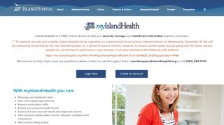 
myIslandHealth – Patient Portal | Island Hospital  
