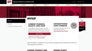 
MyIUP - Indiana University of Pennsylvania - IUP.edu
