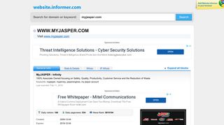 
                            6. myjasper.com at WI. MyJASPER - Infinity - Website Informer - Myjasper Employee Login