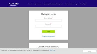 
MyKaplan log in
