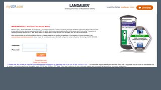 
                            5. myLDR - LANDAUER Client Portal - Landauer Portal
