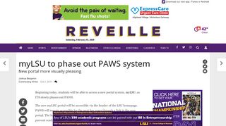 
myLSU to phase out PAWS system - LSU Reveille
