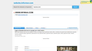 
                            8. mymaa.com at WI. Login to Resident Services to manage your ... - Mymaa Resident Login