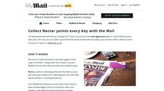 
                            1. mymail-and-nectar - MyMail - Daily Mail Rewards Club Members Portal
