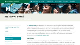 
                            3. MyMason Portal - CEHD - George Mason University - Mymason Portal