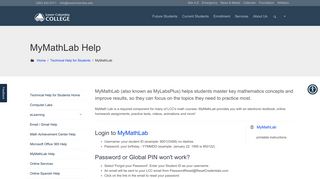 
MyMathLab Help - Lower Columbia College
