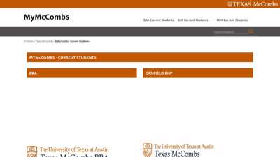
MyMcCombs Current Students | Texas McCombs BBA | Texas ...
