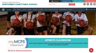 
myMCPS Classroom - Montgomery County Public Schools  
