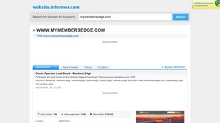 
mymembersedge.com at WI. Owner Operator Load Board ...  
