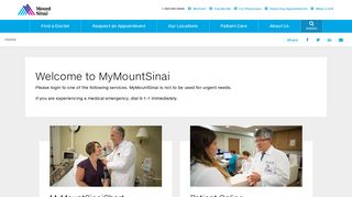
                            2. MyMountSinai | Mount Sinai - New York - Mount Sinai Portal