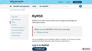 MyMSD - Work and Income - Msd Portal Winz