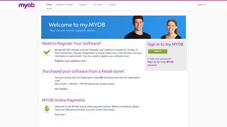 
                            3. my.MYOB - Welcome to my.MYOB - online support and service - Accountright Live Portal