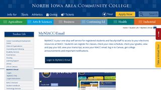 
                            2. MyNIACC/Email - North Iowa Area Community College - NIACC - Niacc Portal