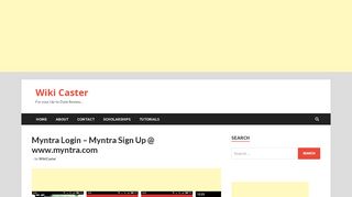 
                            16. Myntra Login - Myntra Sign Up @ www.myntra.com - Wiki Caster - Myntra Account Portal