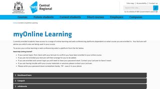
                            5. myOnline Learning | Central Regional TAFE - Tafe Catapult Login