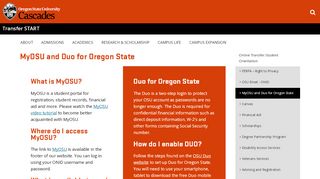 
                            8. MyOSU and Duo for Oregon State | Oregon State University ... - Oregon State University Canvas Portal