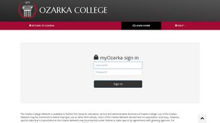 
myOzarka Login - Ozarka College  
