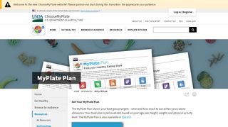 
                            5. MyPlate Plan | ChooseMyPlate - The Daily Plate Portal