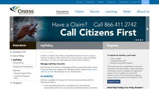 
                            4. myPolicy - Citizens Property Insurance - Citizens Property Insurance Agent Portal