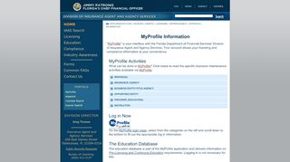 
                            2. MyProfile Information - Department of Financial Services - My Florida Insurance License Portal