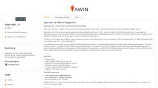 
                            7. Myprotein UK Affiliate Programme - Awin - Myprotein Login