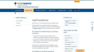 
                            2. myProvidence | Providence Oregon - My Providence Portal